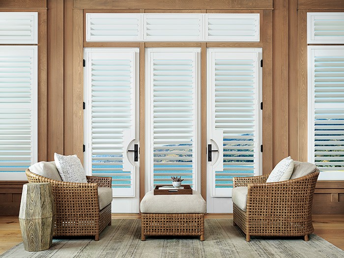 Palm Beach™ Polysatin™ Shutters; Color: Bright White